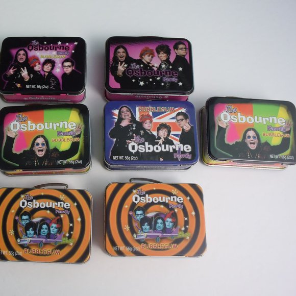 Osbourne Family 2002 Collectible Mini Tin Lunchboxes Complete Set + 4 Extras - Picture 3 of 8